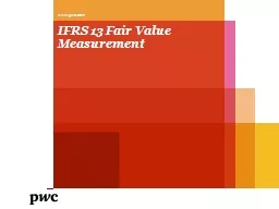 IFRS 13 Fair Value Measurement