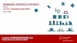 Il tema: RIGENERAZIONE 4.0: