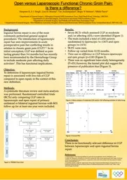 PPT-Open versus Laparoscopic Functional Chronic Groin Pain: