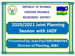 2020/2021 Joint Planning Session with JADF