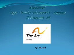 Welcome! Ligas   Family Advocates - Update