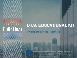 D7.9. EDUCATIONAL KIT Innovations For The