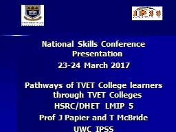 National Skills Conference  Presentation