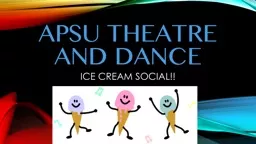 APSU Theatre and Dance ICE CREAM SOCIAL!!