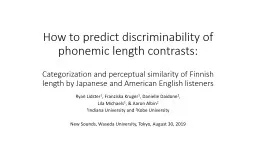 How to predict discriminability of phonemic length contrasts: