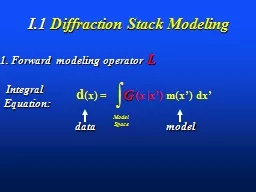 I.1  Diffraction Stack Modeling