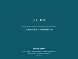 Big Data Competition Considerations