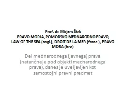 Prof. dr.  Mirjam Škrk PRAVO