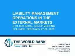 Liability management operations in the external markets