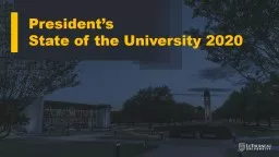 President’s  State of the University 2020