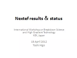 PPT-Nextef results ＆ status