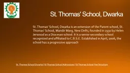 St. Thomas\' School, Dwarka | Ezyschooling