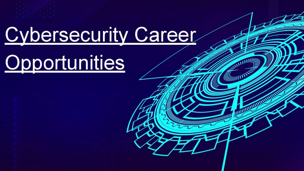 PDF-Cybersecurity career Opportunities