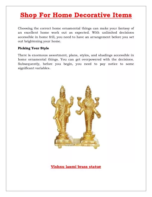 Brass Vishnu Laxmi Statue Idol