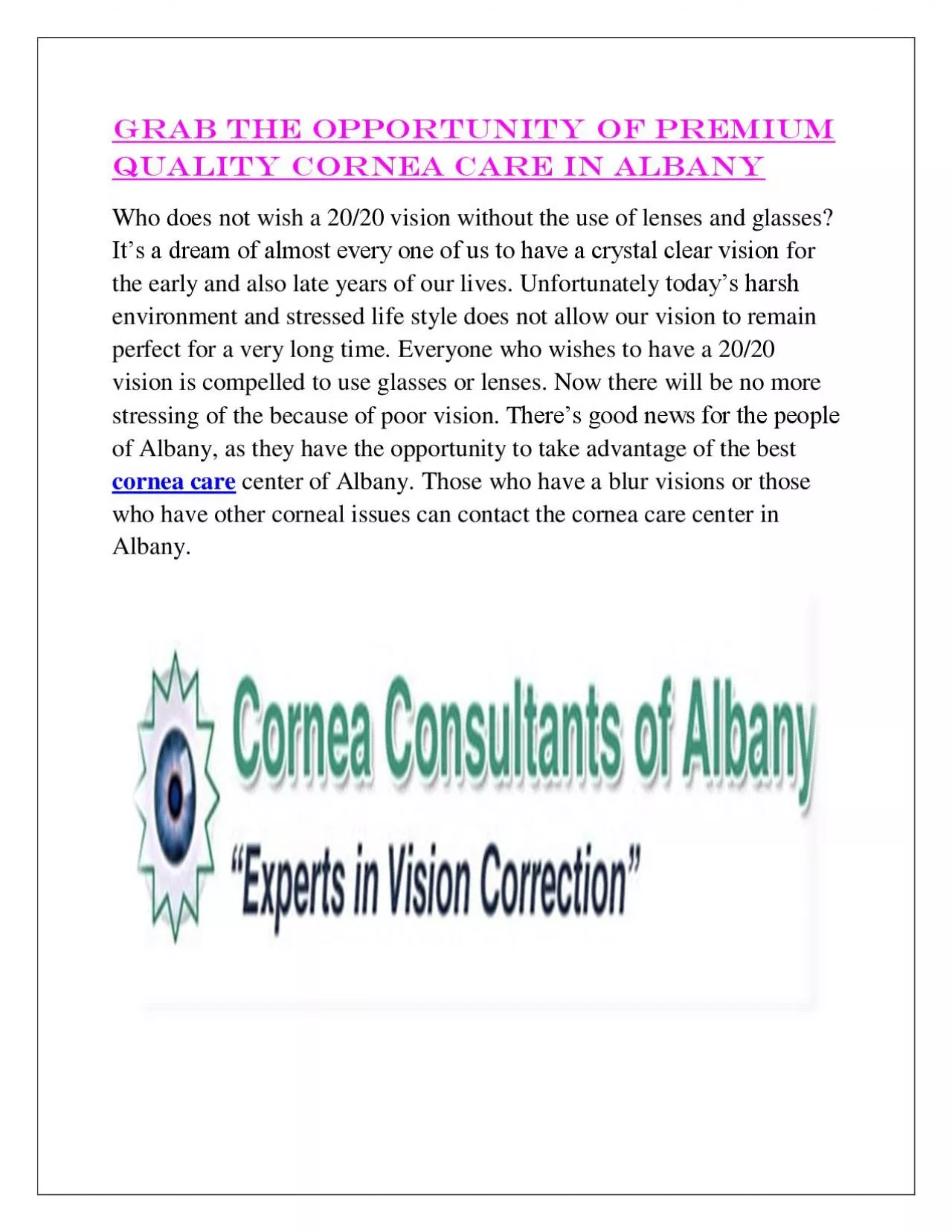 PDF-Cornea Care Albany