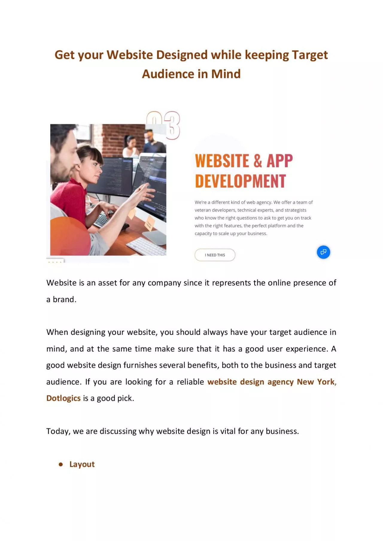 PDF-Get your Website Designed while keeping Target Audience in Mind