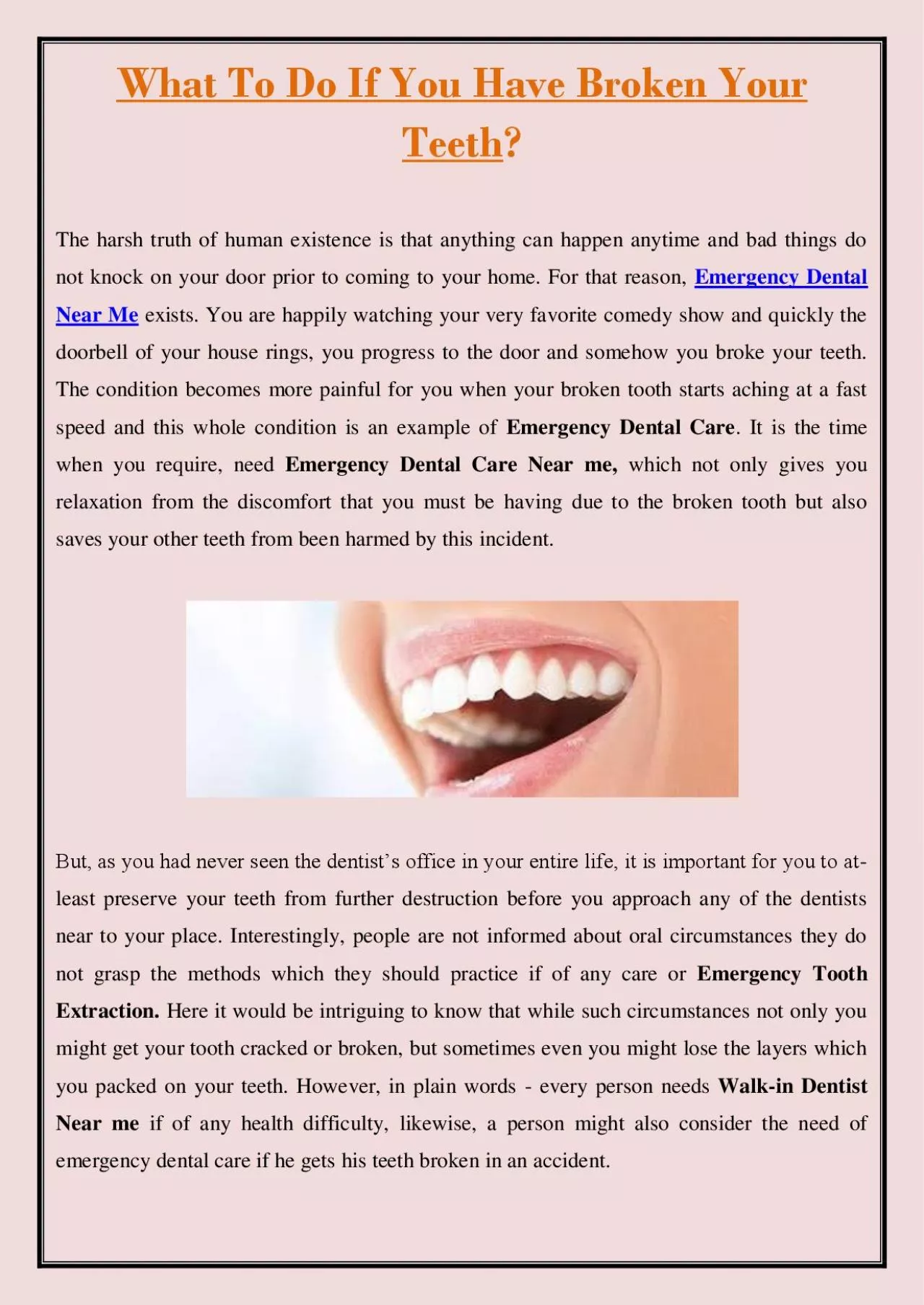 PDF-What To Do If You Have Broken Your Teeth?