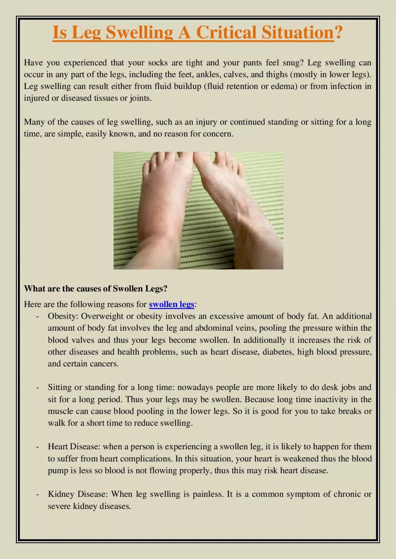 PDF-Is Leg Swelling A Critical Situation?