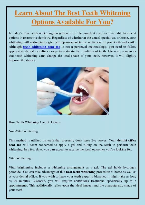 Learn About The Best Teeth Whitening Options Available For You?