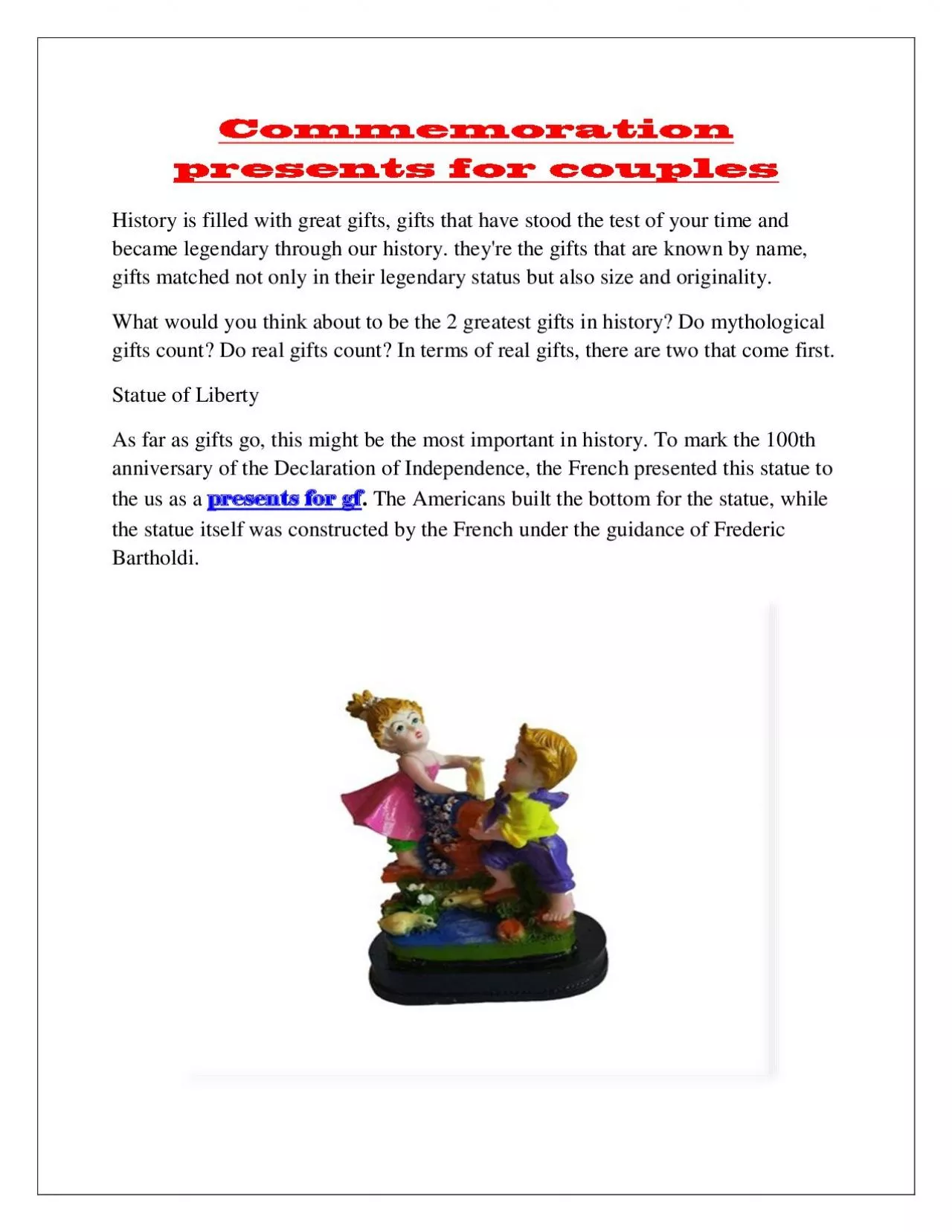 PDF-Polyresin Couple Statue Gift