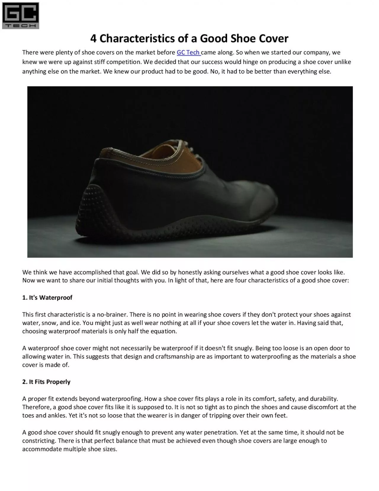 PDF-4 Characteristics of a Good Shoe Cover