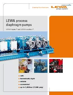 LEWA process diaphragm pumpsLEWA triplex and LEWA ecoflow  safe hermet