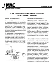 PRINCIPLES OF OPERATION The detection of flaws such as