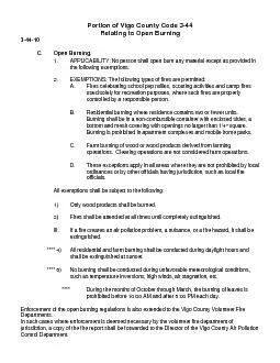 Portion of Vigo County Code 3-44Relating to Open Burning3-44-10C.  Ope