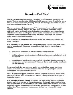 Norovirus Fact Sheet