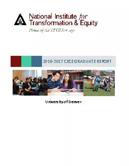 2016-2017 CECE GRADUATE REPORT