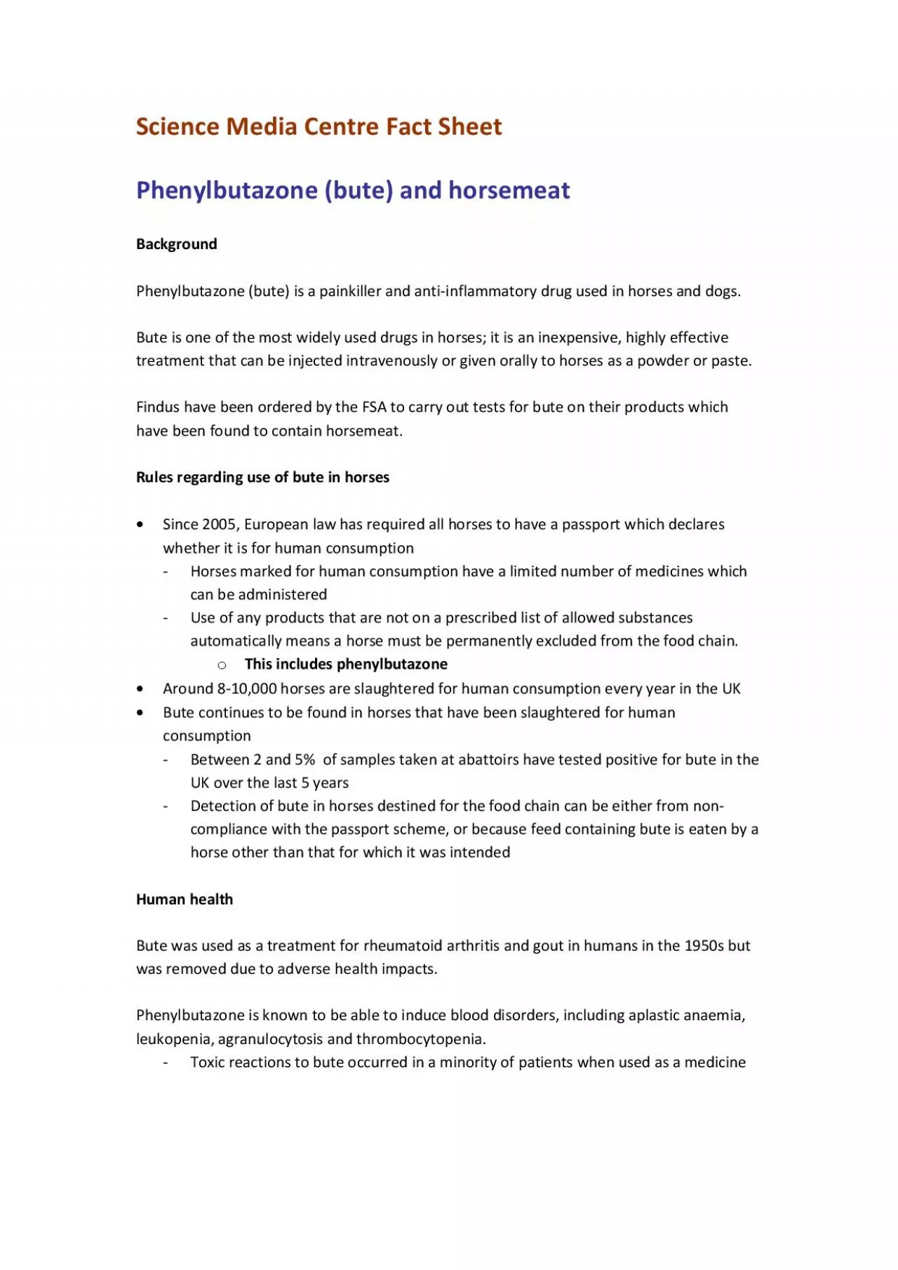 PDF-Science Media Centre Fact Sheet