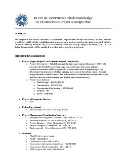 NJ Division PODI Project Oversight Plan