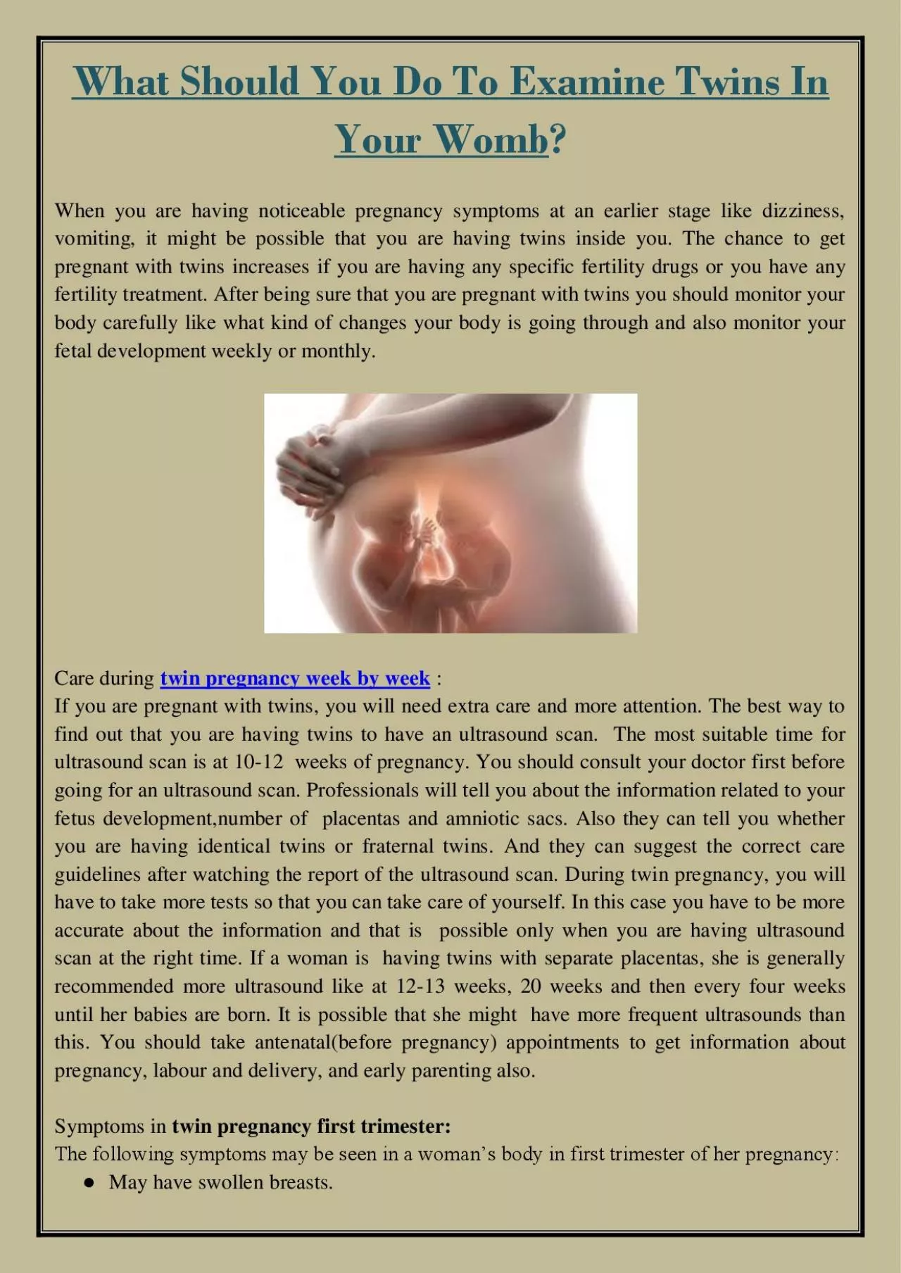 PDF-What Should You Do To Examine Twins In Your Womb?