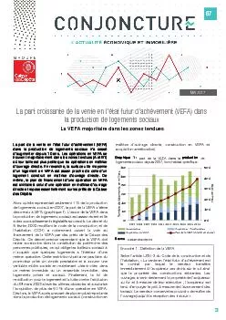 La part croissante de la vente en l’état futur d’achévement (VEF