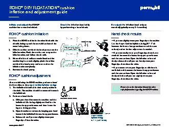 DRY FLOATATION Adjustment Guide Rev. 4/19 Print 4/19