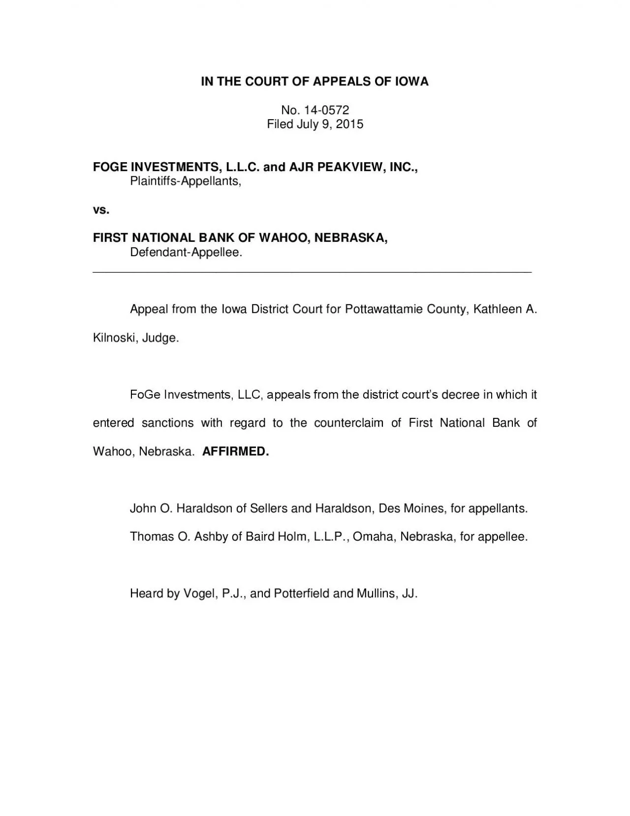 PDF-IN THE COURT OF APPEALS OF IOWA