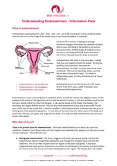 Understanding Endometriosis Information Pack Endometri