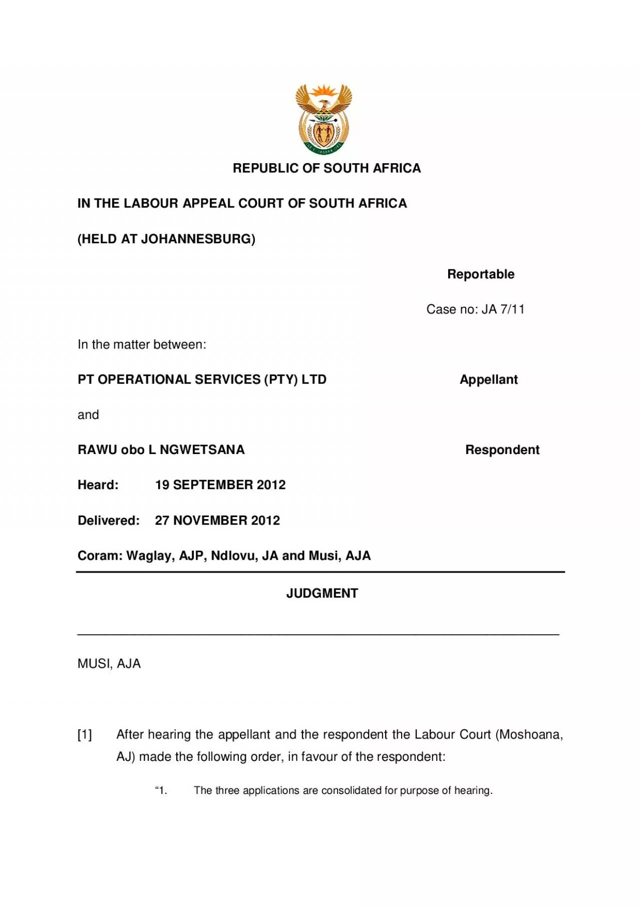 PDF-REPUBLIC OF SOUTH AFRICA IN THE LABOUR APPEAL COURT OF SOUTH AFRICA (