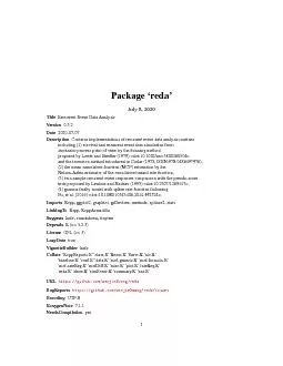 Package`reda'July8,2020TitleRecurrentEventDataAnalysisVersion0.5.2Date