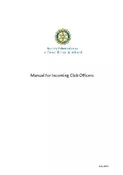 Manual for Incoming Club