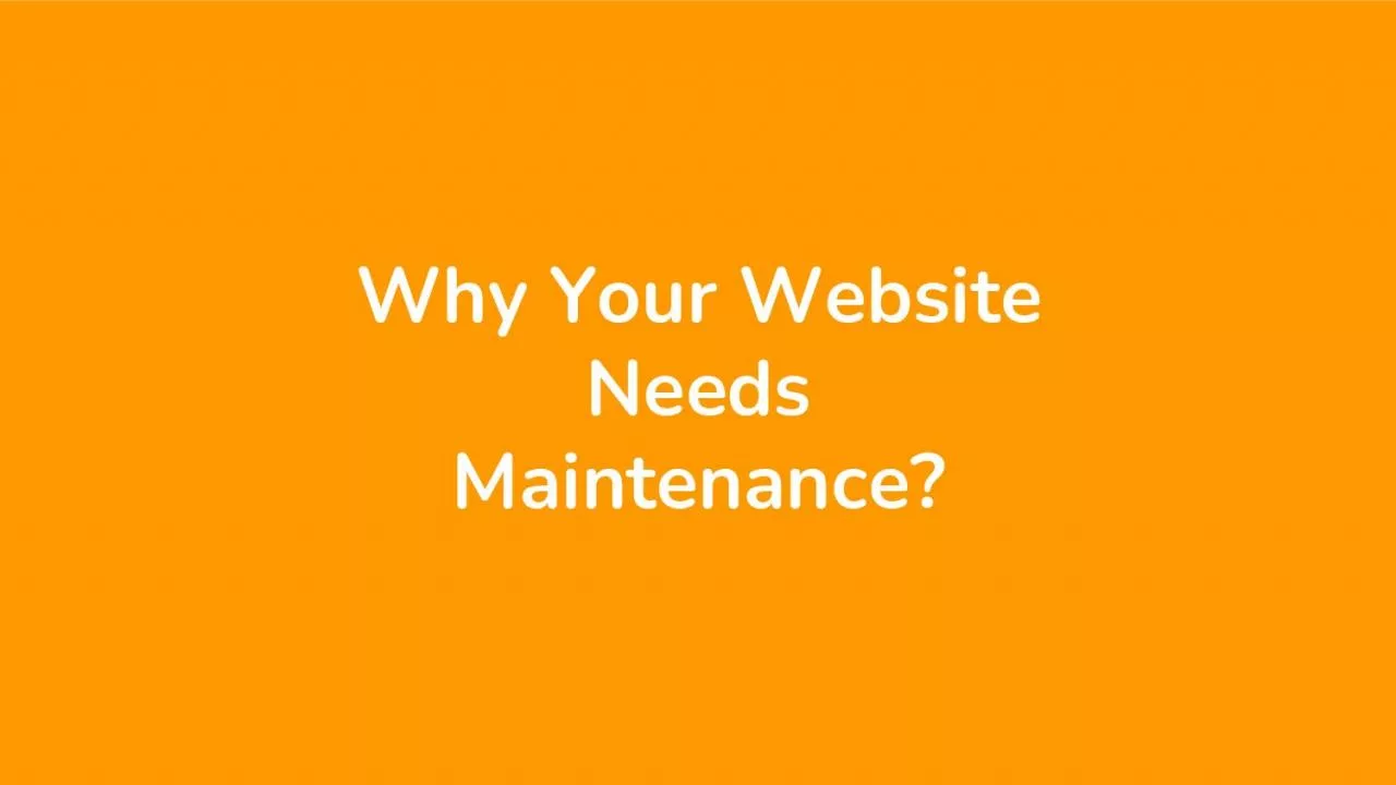 PDF-Why Your Website Needs Web Maintenance?