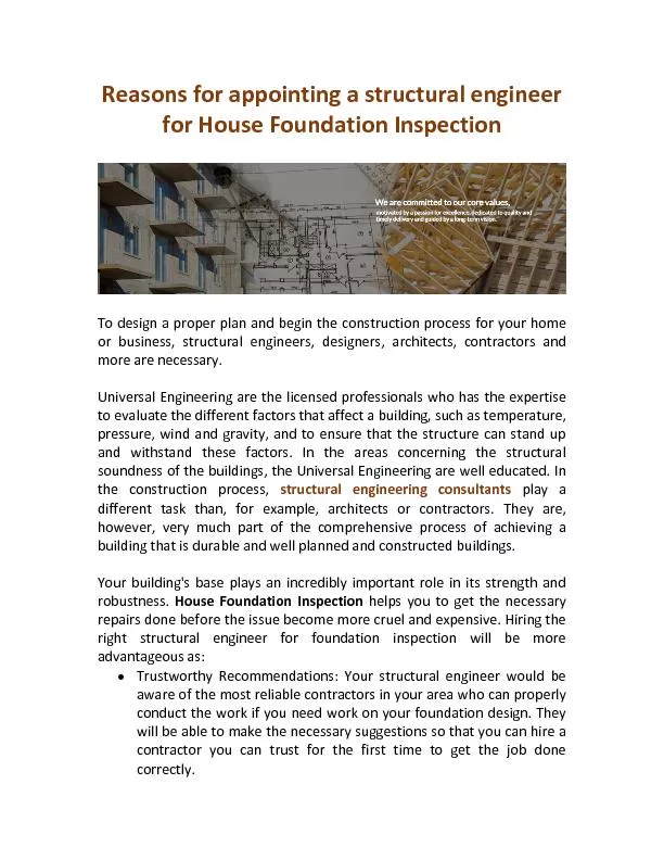 Reasons for appointing a structural engineer for House Foundation Inspection