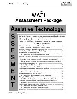 WATI Assessment Package (2004)