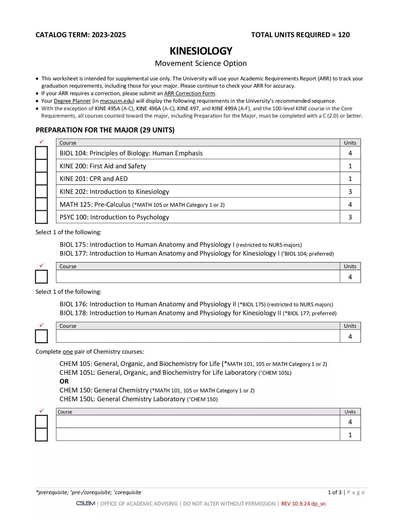 PDF-��CATALOG TERM:20202021TOTAL UNITS REQUIRED = 120KINESIO