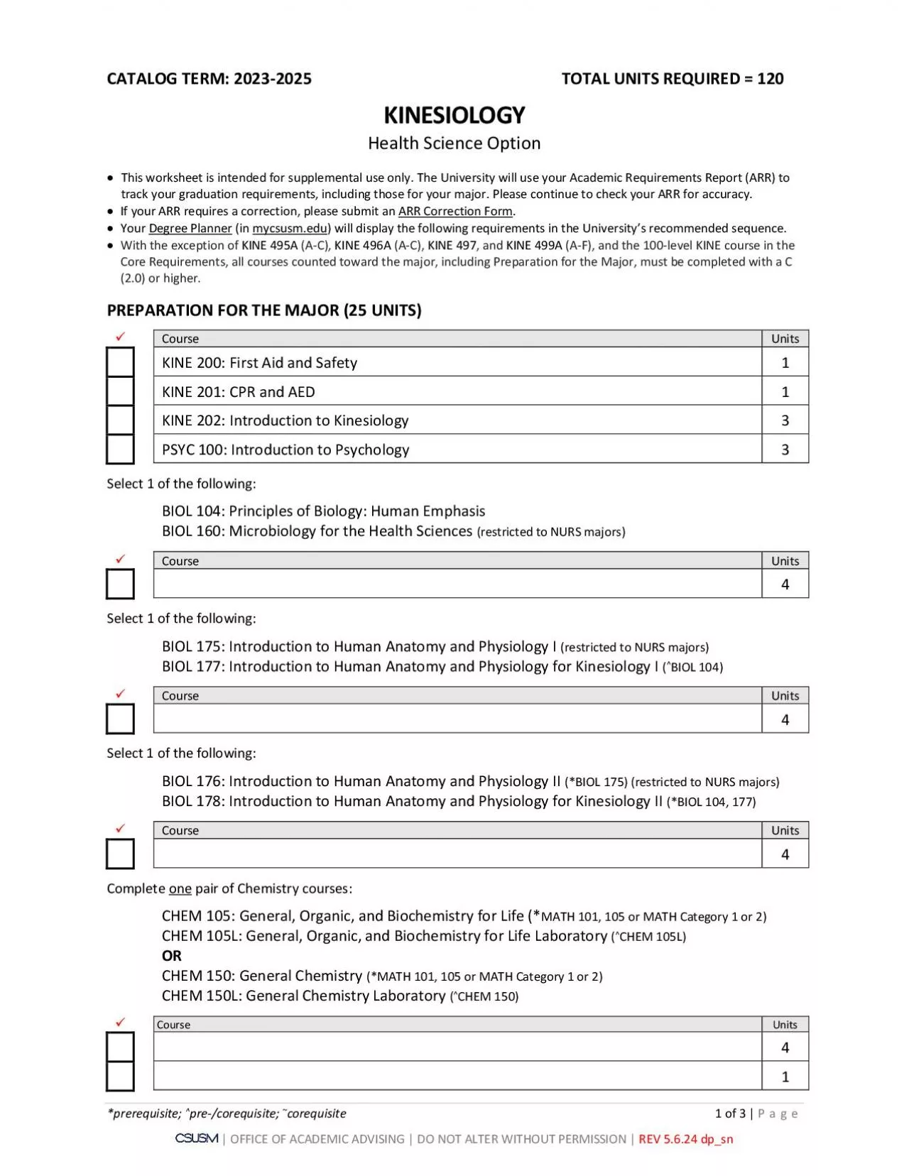 PDF-��CATALOG TERM:20202021TOTAL UNITS REQUIRED = 120KINESIO