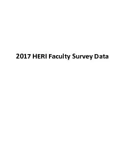 2016-17 HERI Faculty Survey