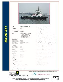 This vessel specification is given in good faith and assumed to be cor