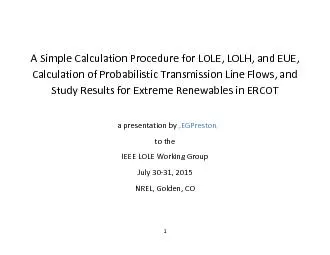 Calculation Procedure for