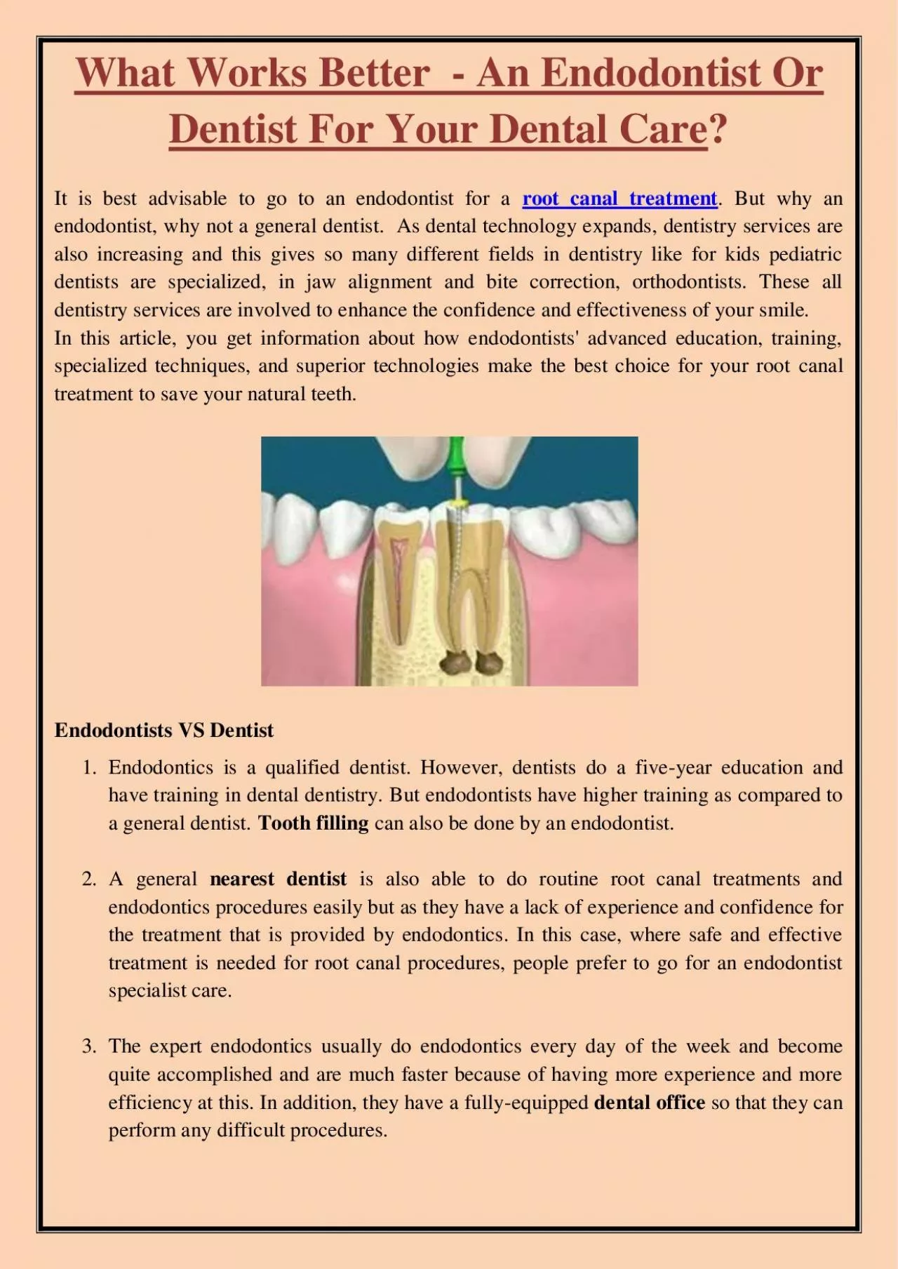 PDF-What Works Better - An Endodontist Or Dentist For Your Dental Care?