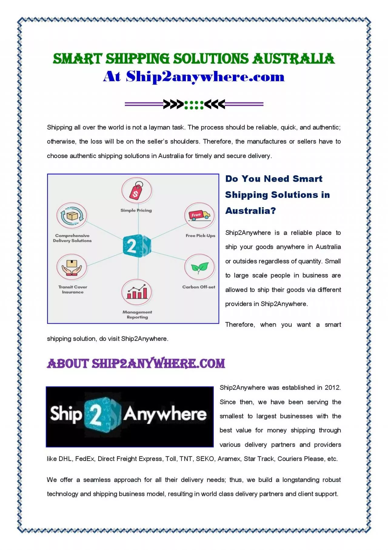 PDF-Smart Shipping Solutions Australia